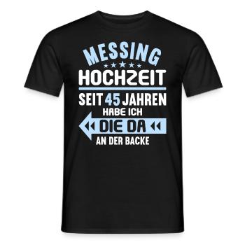 45 verheiratet Messing Hochzeit 45.Hochzeitstag - Männer T-Shirt - Schwarz - Vorne - AI Model Male 178 light (178cm)