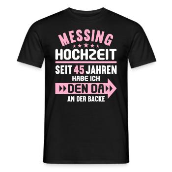 45 verheiratet Messing Hochzeit 45.Hochzeitstag - Männer T-Shirt - Schwarz - Vorne - AI Model Male 178 light (178cm)