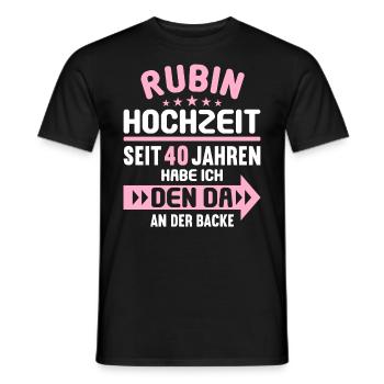 40 verheiratet Rubin Hochzeit 40.Hochzeitstag - Männer T-Shirt - Schwarz - Vorne - AI Model Male 178 light (178cm)