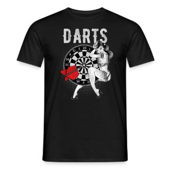 Dart Darts Darter Dartspieler Dartverein - Männer T-Shirt - Schwarz - Vorne - AI Model Male 178 light (178cm)