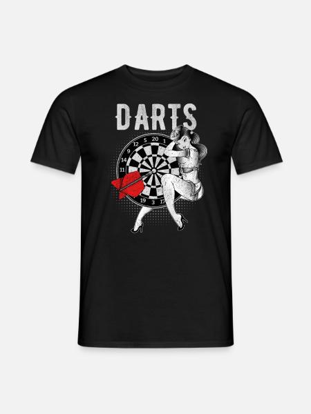 Dart Darts Darter Dartspieler Dartverein - Männer T-Shirt - Schwarz