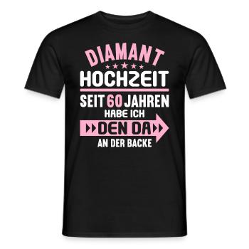 60 verheiratet Diamant Hochzeit 60.Hochzeitstag - Männer T-Shirt - Schwarz - Vorne - AI Model Male 178 light (178cm)