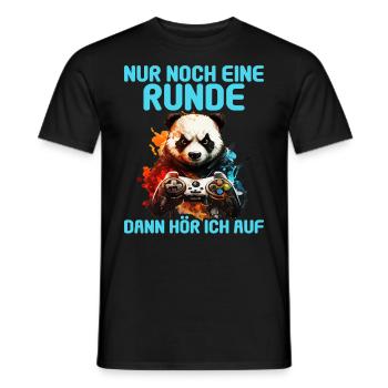 Nur noch eine Runde dann hör ich auf Kinder Gaming - Männer T-Shirt - Schwarz - Vorne - AI Model Male 178 light (178cm)