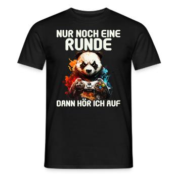 Nur noch eine Runde dann hör ich auf Kinder Gaming - Männer T-Shirt - Schwarz - Vorne - AI Model Male 178 light (178cm)