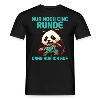 Nur noch eine Runde dann hör ich auf Kinder Gaming - Männer T-Shirt - Schwarz - Vorne - AI Model Male 178 light (178cm)