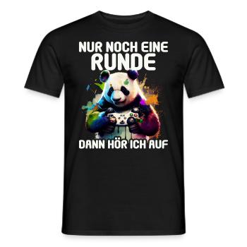 Nur noch eine Runde dann hör ich auf Kinder Gaming - Männer T-Shirt - Schwarz - Vorne - AI Model Male 178 light (178cm)