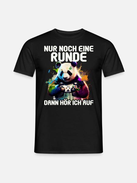 Nur noch eine Runde dann hör ich auf Kinder Gaming - Männer T-Shirt - Schwarz