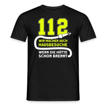 Feuerwehr Feuerwehrmann Feuerwehrleute FFW BFW - Männer T-Shirt - Schwarz - Vorne - AI Model Male 178 light (178cm)