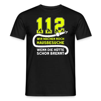 Feuerwehr Feuerwehrmann Feuerwehrleute FFW BFW - Männer T-Shirt - Schwarz - Vorne - AI Model Male 178 light (178cm)