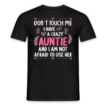 Ich Habe Eine Verrückte Tante Tante Neffe Nichte - Männer T-Shirt - Schwarz - Vorne - AI Model Male 178 light (178cm)