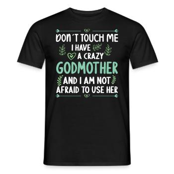 J’ai une fille folle parrain Podson - T-shirt homme - noir - Devant - AI Model Male 178 light (178cm)