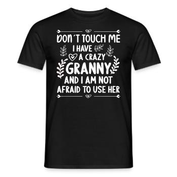 Ich Habe Eine Verrückte Enkel-Enkelin-Oma - Männer T-Shirt - Schwarz - Vorne - AI Model Male 178 light (178cm)