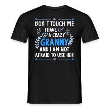 J’ai une petite-fille-petite-mère folle - T-shirt homme - noir - Devant - AI Model Male 178 light (178cm)