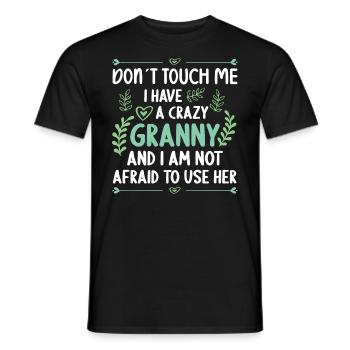 J’ai une petite-fille-petite-mère folle - T-shirt homme - noir - Devant - AI Model Male 178 light (178cm)