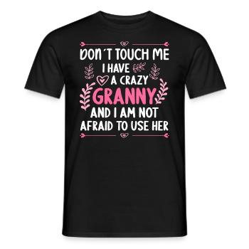 J’ai une petite-fille-petite-mère folle - T-shirt homme - noir - Devant - AI Model Male 178 light (178cm)