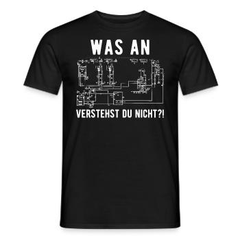 Heizungsbauer SHK Techniker Anlagenmechaniker - Männer T-Shirt - Schwarz - Vorne - AI Model Male 178 light (178cm)