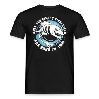 Pêcheur né en 1996 anniversaire drôle - T-shirt homme - noir - Devant - AI Model Male 178 light (178cm)