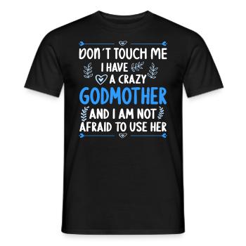 J’ai une fille folle parrain Podson - T-shirt homme - noir - Devant - AI Model Male 178 light (178cm)