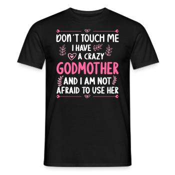 J’ai une fille folle parrain Podson - T-shirt homme - noir - Devant - AI Model Male 178 light (178cm)