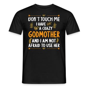 J’ai une fille folle parrain Podson - T-shirt homme - noir - Devant - AI Model Male 178 light (178cm)