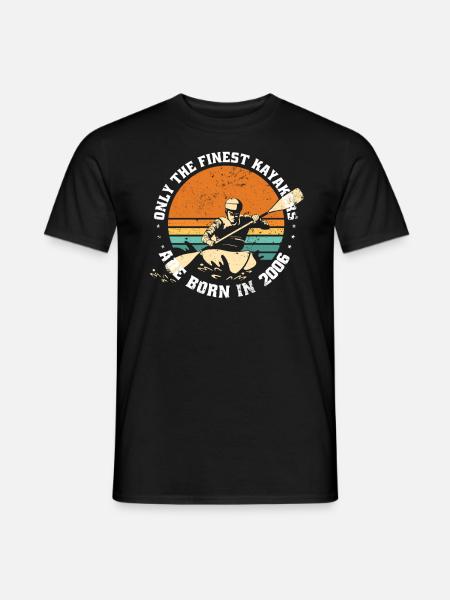 Kajak-Rafting Kajaker Jahrgang 2006 Geburtstag - Männer T-Shirt - Schwarz