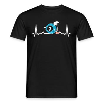 Bingo Player Bingo Game Bingo Game Heartbeat - Men's T-Shirt - black - Front - AI Model Male 178 light (178cm)