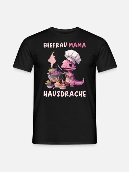 Ehefrau Mama Hausdrache - Männer T-Shirt - Schwarz