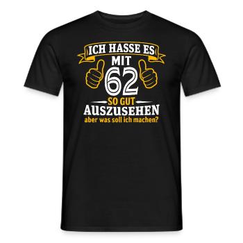 62 Jahre Geschenk 62. Geburtstag Lustig Geschenk - Männer T-Shirt - Schwarz - Vorne - AI Model Male 178 light (178cm)