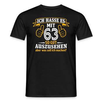 63 Jahre Geschenk 63. Geburtstag Lustig Geschenk - Männer T-Shirt - Schwarz - Vorne - AI Model Male 178 light (178cm)