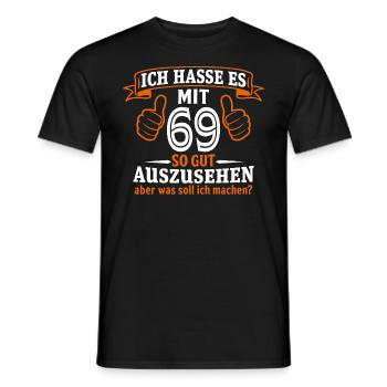 69 Jahre Geschenk 69. Geburtstag Lustig Geschenk - Männer T-Shirt - Schwarz - Vorne - AI Model Male 178 light (178cm)