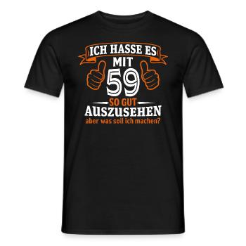 59 Jahre Geschenk 59. Geburtstag Lustig Geschenk - Männer T-Shirt - Schwarz - Vorne - AI Model Male 178 light (178cm)