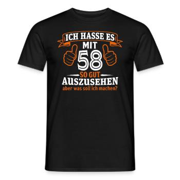 58 Jahre Geschenk 58. Geburtstag Lustig Geschenk - Männer T-Shirt - Schwarz - Vorne - AI Model Male 178 light (178cm)
