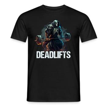 Deadlifts Gym Fitness Fun Workout - Men's T-Shirt - black - Front - AI Model Male 178 light (178cm)