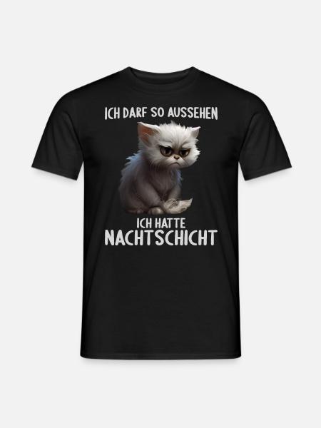Nachtschicht Dienst Krankenschwester Pflegekraft - Männer T-Shirt - Schwarz