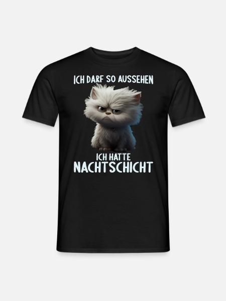Nachtschicht Dienst Krankenschwester Pflegekraft - Männer T-Shirt - Schwarz