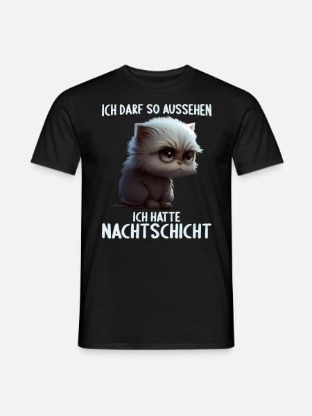 Nachtschicht Dienst Krankenschwester Pflegekraft - Männer T-Shirt - Schwarz