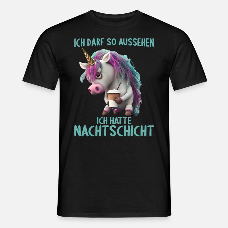 Nachtschicht Dienst Krankenschwester Pflegekraft - Männer T-Shirt - Schwarz