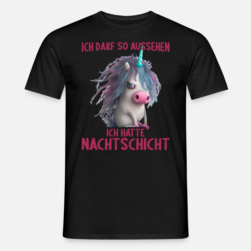 Nachtschicht Dienst Krankenschwester Pflegekraft - Männer T-Shirt - Schwarz