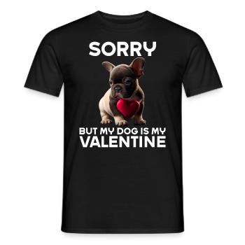 Désolé, mais mon chien est mon Valentin - T-shirt homme - noir - Devant - AI Model Male 178 light (178cm)