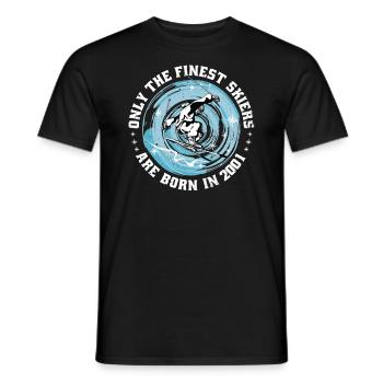 Skier Skifahrer Jahrgang 2001 Geburtstag Skilaufen - Männer T-Shirt - Schwarz - Vorne - AI Model Male 178 light (178cm)