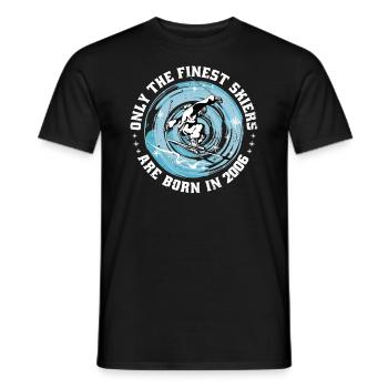 Skier Skifahrer Jahrgang 2006 Geburtstag Skilaufen - Männer T-Shirt - Schwarz - Vorne - AI Model Male 178 light (178cm)