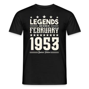Geschenklegende Februar 1953. Geschenk Februar 1953. - Männer T-Shirt - Schwarz - Vorne - AI Model Male 178 light (178cm)