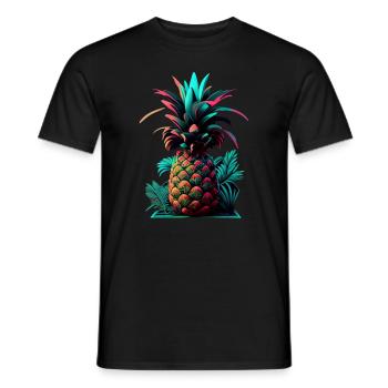 EDM Music Rave Festival Ananas Techno - T-shirt homme - noir - Devant - AI Model Male 178 light (178cm)