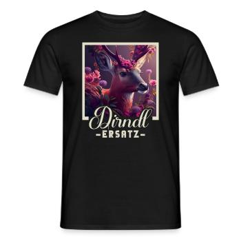 Dirndl Ersatz Dirndl Trachten Kostüm Dirndl Ersatz - Männer T-Shirt - Schwarz - Vorne - AI Model Male 178 light (178cm)