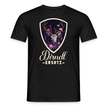 Dirndl Ersatz Dirndl Trachten Kostüm Dirndl Ersatz - Männer T-Shirt - Schwarz - Vorne - AI Model Male 178 light (178cm)