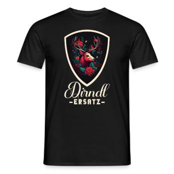 Dirndl Ersatz Dirndl Trachten Kostüm Dirndl Ersatz - Männer T-Shirt - Schwarz - Vorne - AI Model Male 178 light (178cm)