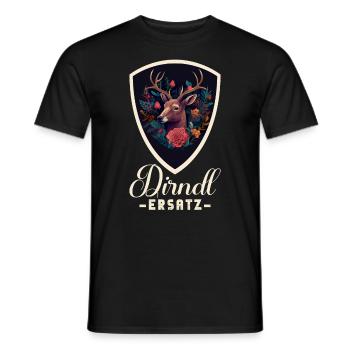 Dirndl Ersatz Dirndl Trachten Kostüm Dirndl Ersatz - Männer T-Shirt - Schwarz - Vorne - AI Model Male 178 light (178cm)