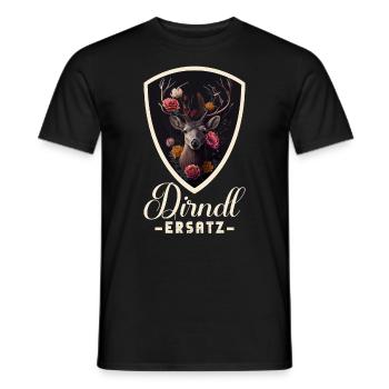 Dirndl Ersatz Dirndl Trachten Kostüm Dirndl Ersatz - Männer T-Shirt - Schwarz - Vorne - AI Model Male 178 light (178cm)