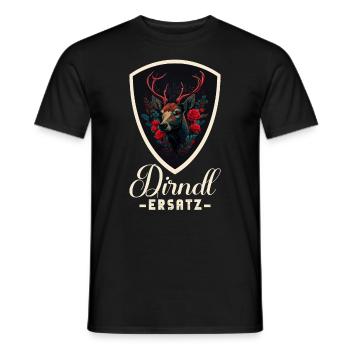 Dirndl Ersatz Dirndl Trachten Kostüm Dirndl Ersatz - Männer T-Shirt - Schwarz - Vorne - AI Model Male 178 light (178cm)