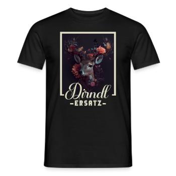 Dirndl Ersatz Dirndl Trachten Kostüm Dirndl Ersatz - Männer T-Shirt - Schwarz - Vorne - AI Model Male 178 light (178cm)